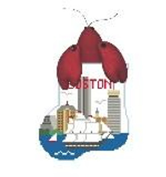 CM460 Boston w/Lobster Kathy Schenkel Designs 3.75 x 4 Mini Sock 18 Mesh