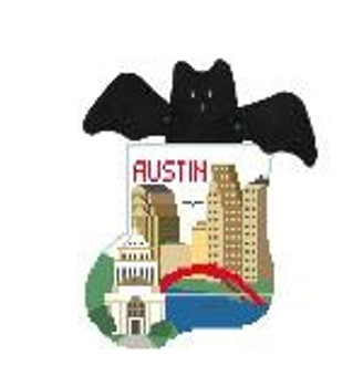 CM464 Austin w/Bat Kathy Schenkel Designs 3.75 x 4 Mini Sock 18 Mesh