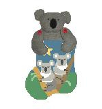 CM586 Koalas w/Koala Kathy Schenkel Designs 4 x 4 Mini Sock