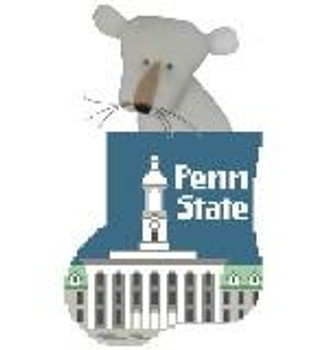 CM483 Penn State w/Nittany Lion Kathy Schenkel Designs 3.75 x 4 Mini Sock 18 Mesh
