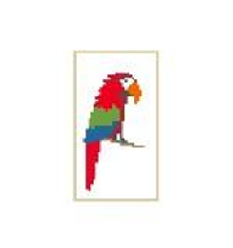 CO953 Tiny Red Parrot Kathy Schenkel Designs 1.5 x 3