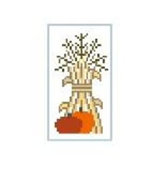 CO928 Tiny Cornstalks 1.5 x 3 18 Count  Kathy Schenkel Designs