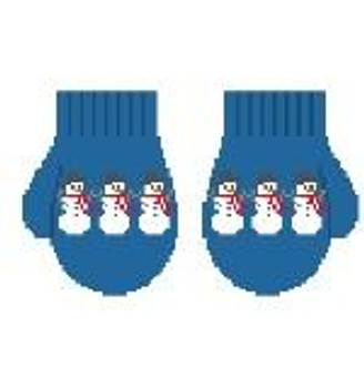 CO614 Snowman Mittens/Blue 7 x 3.75 Kathy Schenkel Designs