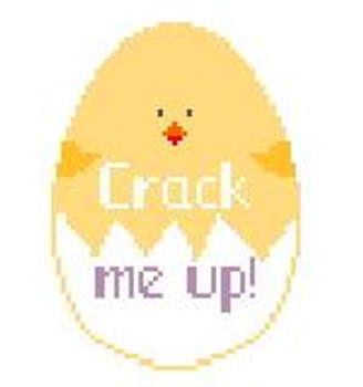 EO828 Crack me up! Chick Egg 3 x 4 18 Mesh Kathy Schenkel Designs