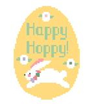 EO823 Happy Hoppy! Bunny 3 x 4 18 Mesh Kathy Schenkel Designs