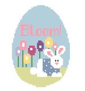 EO821 Bloom! Bunny Egg 3 x 4 18 Mesh Kathy Schenkel Designs
