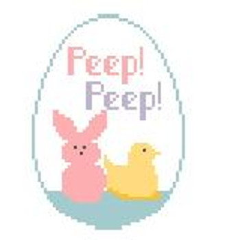 EO819 Peep! Peep!  3 x 4 18 Mesh Kathy Schenkel Designs