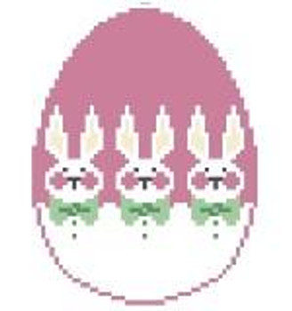 EO804 Bunnies Egg/Pink 3 x 4 18 Mesh Kathy Schenkel Designs