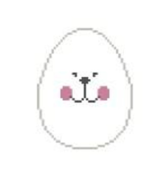 EO210 Bunny Face Egg 2.25 x 2.75 18 Mesh Kathy Schenkel Designs