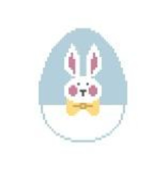 EO203 Bunny Face/Blue Egg 2.25 x 2.75 18 Mesh Kathy Schenkel Designs