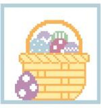 CT351 Easter Basket 4 x 4 18 Mesh Kathy Schenkel Designs