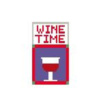 LP118 Wine Time Kathy Schenkel Designs 1.25 x 2