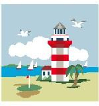 PW400 Harbour Town Lighthouse Kathy Schenkel Designs 13ct 10 x 10