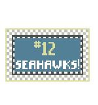 TL298A #12 Seahawks! 3.5 x 2 18 Mesh Kathy Schenkel Designs