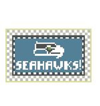 TL298 Seattle Seahawks! 3.5 x 2 18 Mesh Kathy Schenkel Designs