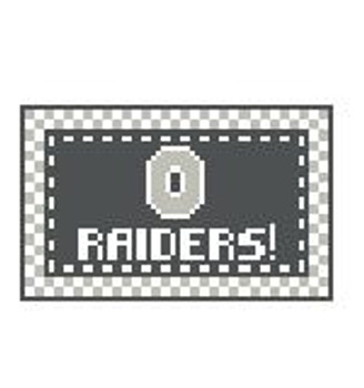 TL297A Oakland Raiders! 3.5 x 2 18 Mesh Kathy Schenkel Designs