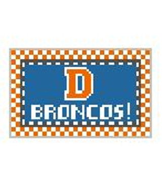 TL258 Denver Broncos! 3.5 x 2 18 Mesh Kathy Schenkel Designs