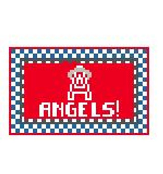 TL254 LA Angels 3.5 x 2 18 Mesh Kathy Schenkel Designs