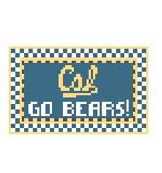 TL251 Cal Berkeley Go Bears! 3.5 x 2 18 Mesh Kathy Schenkel Designs