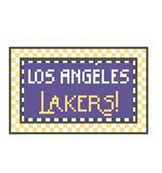 TL248 LA Lakers 3.5 x 2 18 Mesh Kathy Schenkel Designs