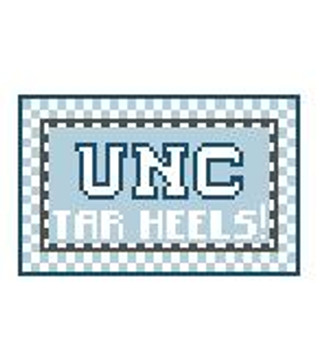 UNC Basketball Argyle Carolina Blue Sticker (Rectangle) UNC