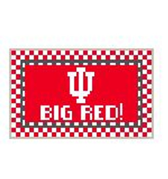 TL240 Indiana U Go Big Red! 3.5 x 2 18 Mesh Kathy Schenkel Designs