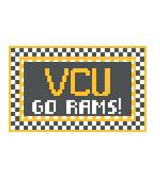 TL217A Virginia Commonwealth Go Rams 3.5 x 2 18 Mesh Kathy Schenkel Designs