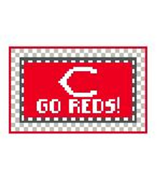 TL200C Cincinnati Go Reds! 3.5 x 2 18 Mesh Kathy Schenkel Designs
