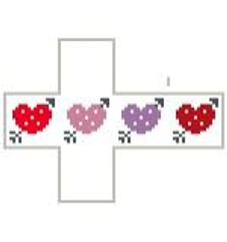 TC170 Tiny Cube/Valentine Hearts 4 x 3 18 Mesh Kathy Schenkel Designs