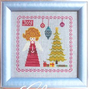 Christmas Angel 85w x 85  Cottage Garden Samplings 18-1147 YT W