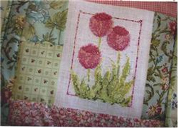 CGS-0111 PINK TULIP TRIO 60 x 84 Country Garden Stitchery