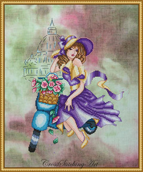 Violetta 121w x 196h Cross Stitching Art 15-2522