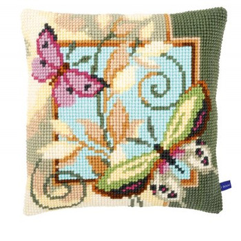 PNV154959 Vervaco Kit Deco Butterflies Cushion