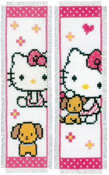 PNV157572 Vervaco Hello Kitty & Dog Bookmarks (Set of 2)