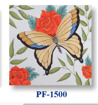 PF-1500 Butterfly and Roses 18 Mesh 12" Flowers CBK Bettieray Designs