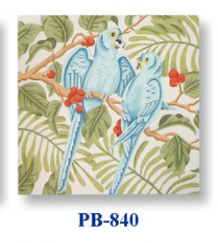PB-840 Blue Macaws 13 Mesh 14" CBK Bettieray Designs