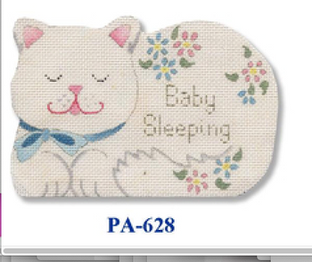 PA-628 Baby Sleeping with Kitten 18 6 x 4" CBK Bettieray Designs