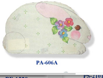 PA-606A Bunny with Flowers 13 12 x 7.25" CBK Bettieray Designs