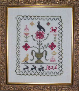 Red Flowers And Rabbits 78 x 97 by Dames Of The Needle 13-2913 