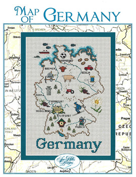 Germany Map by Sue Hillis Designs 7474 