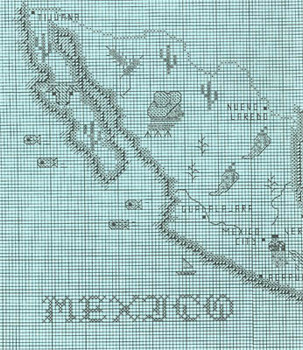 Mexico Map by Sue Hillis Designs 7484 