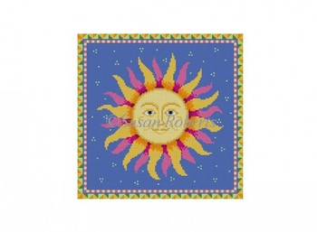 1051 Sunface 9.75" x 9.75" 13 Mesh Susan Roberts Needlepoint 