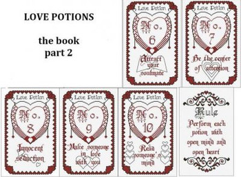 AAN364 The Book of Love Potions - Part 2 (6 Designs) Alessandra Adelaide Needleworks Counted Cross Stitch Pattern