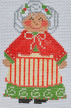 CH-151 Mrs. Claus 2 ½ x 4 18 Mesh With stitch guide Danji Designs CH Designs