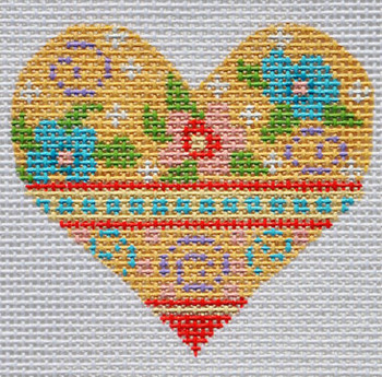 CH-183 Heart 10 3 x 2 ½ 18 Mesh Danji Designs CH Designs