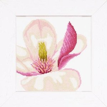 PN8305 Lanarte Kit Magnolia Flower 8" x 8"; Aida; 14ct