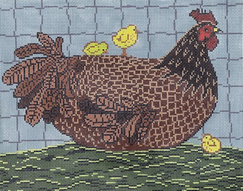 WK2063 Betty 9.5X12 13 Mesh Cooper Oaks Designs Chicken And Chicks