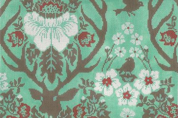 JD4003C Antler Damask-Celadon 10X14  13 Mesh Cooper Oaks Designs