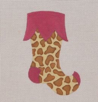 MS05 Wild Mini Stocking, Giraffe  3.75 x 5.25 18 Mesh Pepperberry Designs 