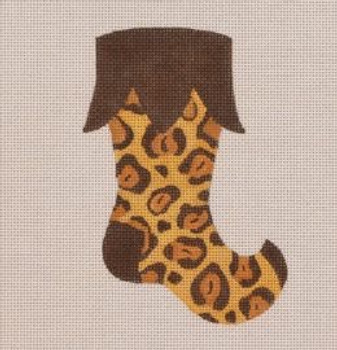 MS02 Wild Mini Stocking, Leopard 3.75 x 5.25 18 Mesh Pepperberry Designs 